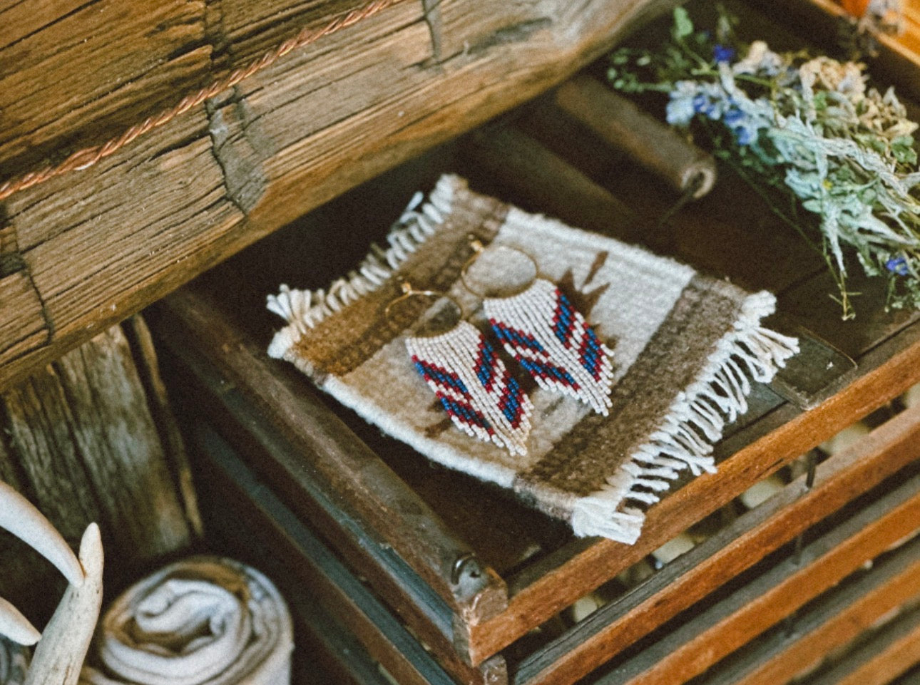 The American beaded hoops