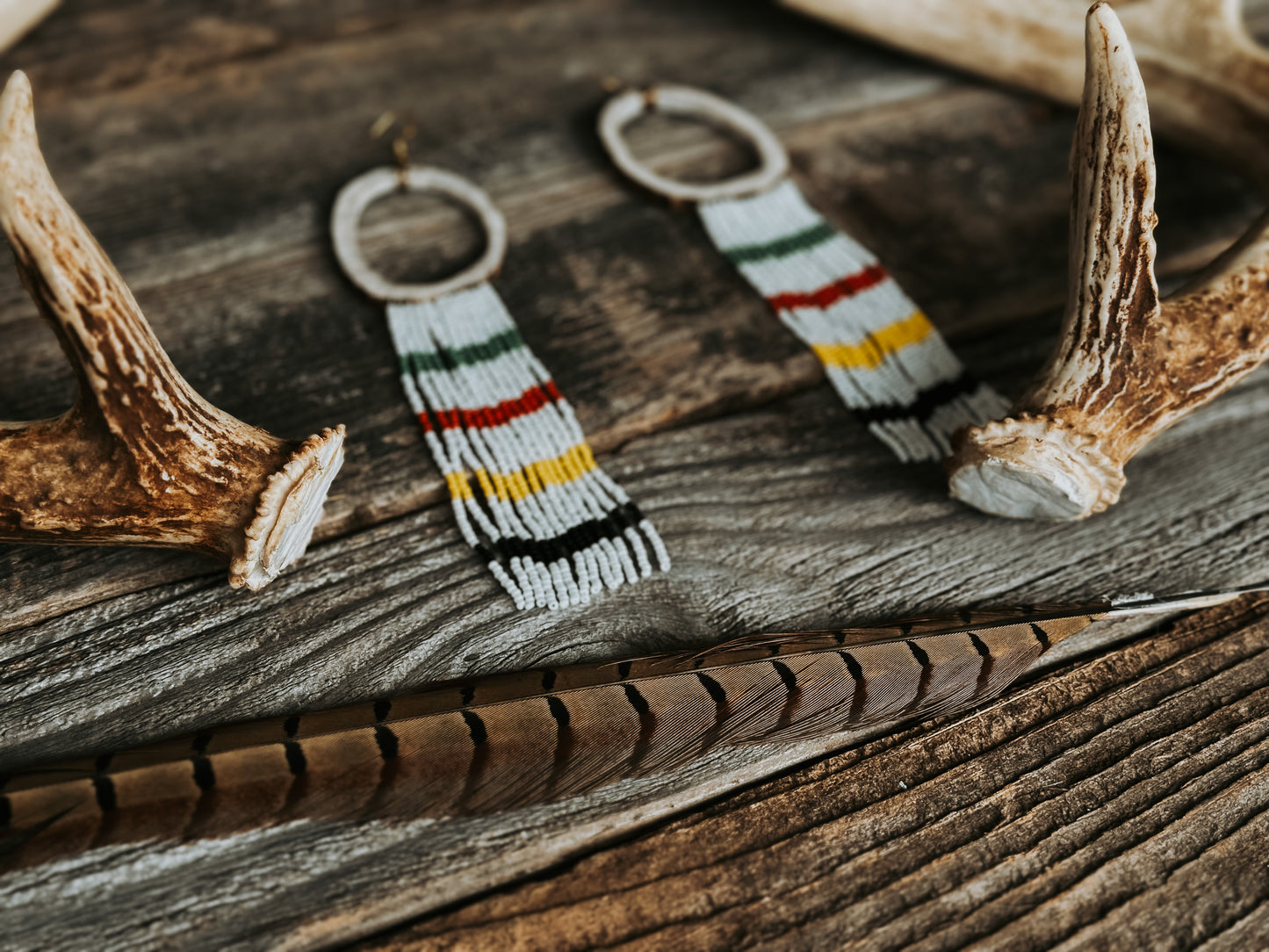 Elk Antler Glacier Blanket Fringe Set