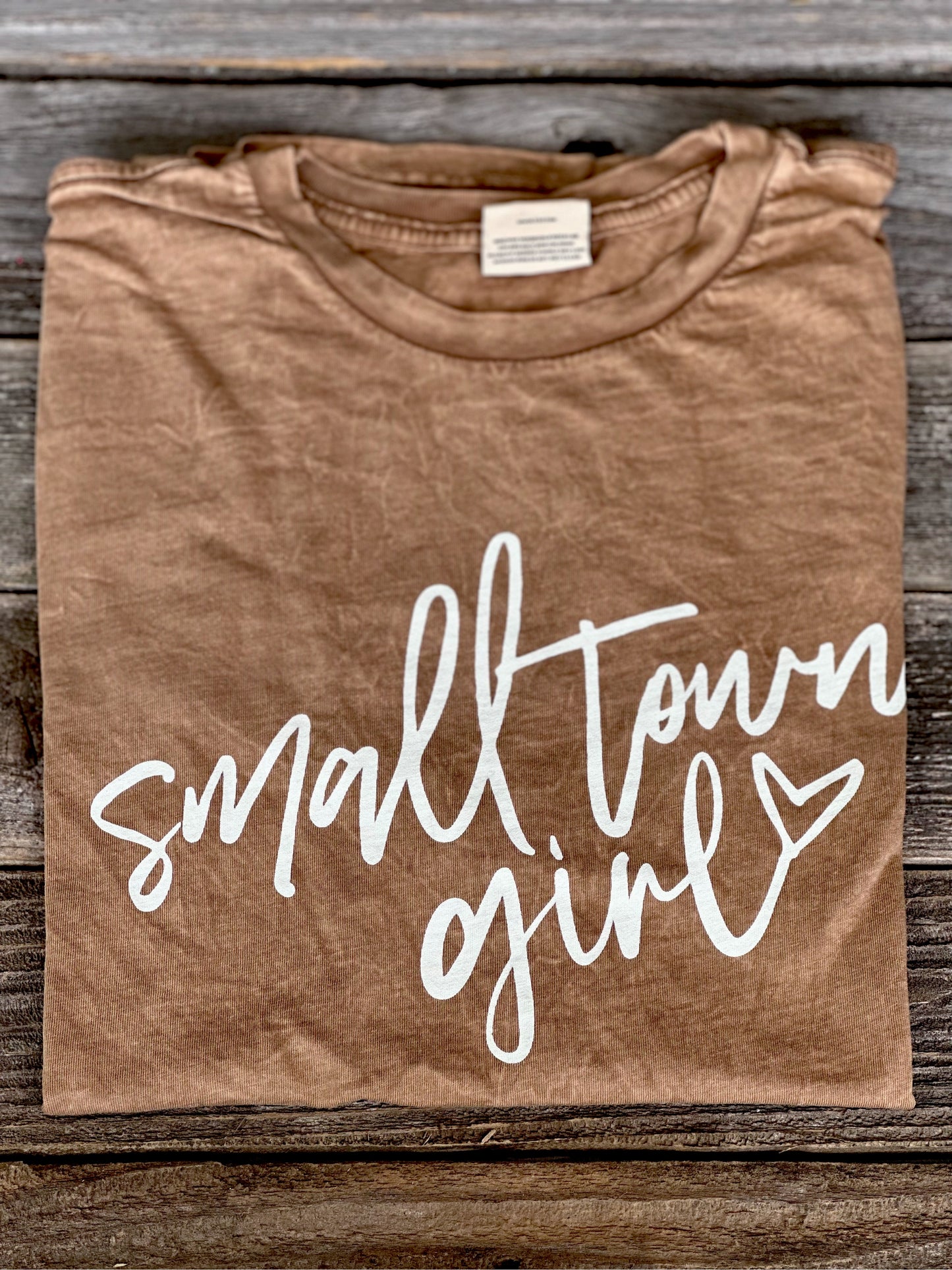 Small town girl- Mineral Washed Tee