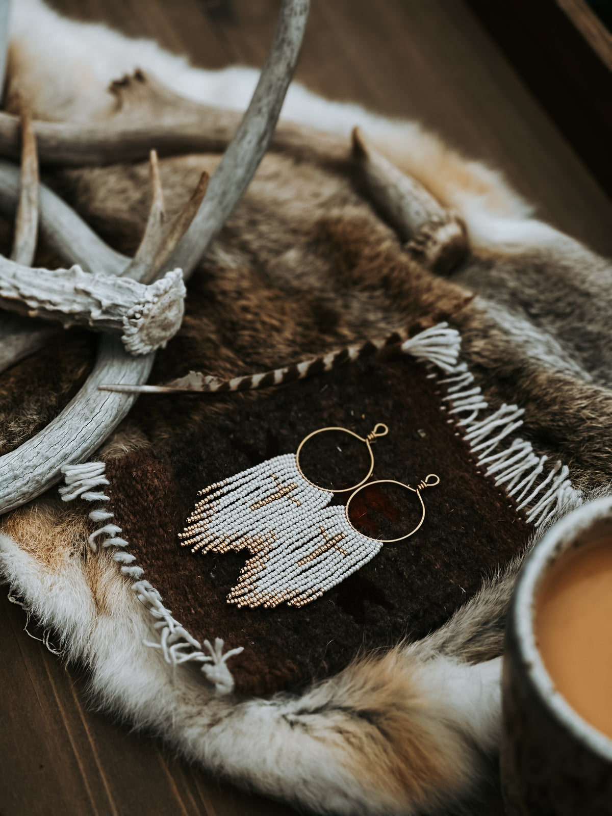 At the Cross Beaded Hoops