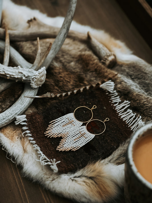 At the Cross Beaded Hoops