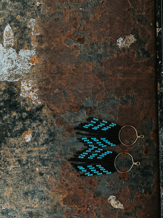 Moctezuma II beaded hoops