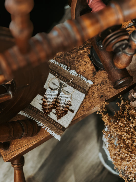 Blanco beaded hoop set