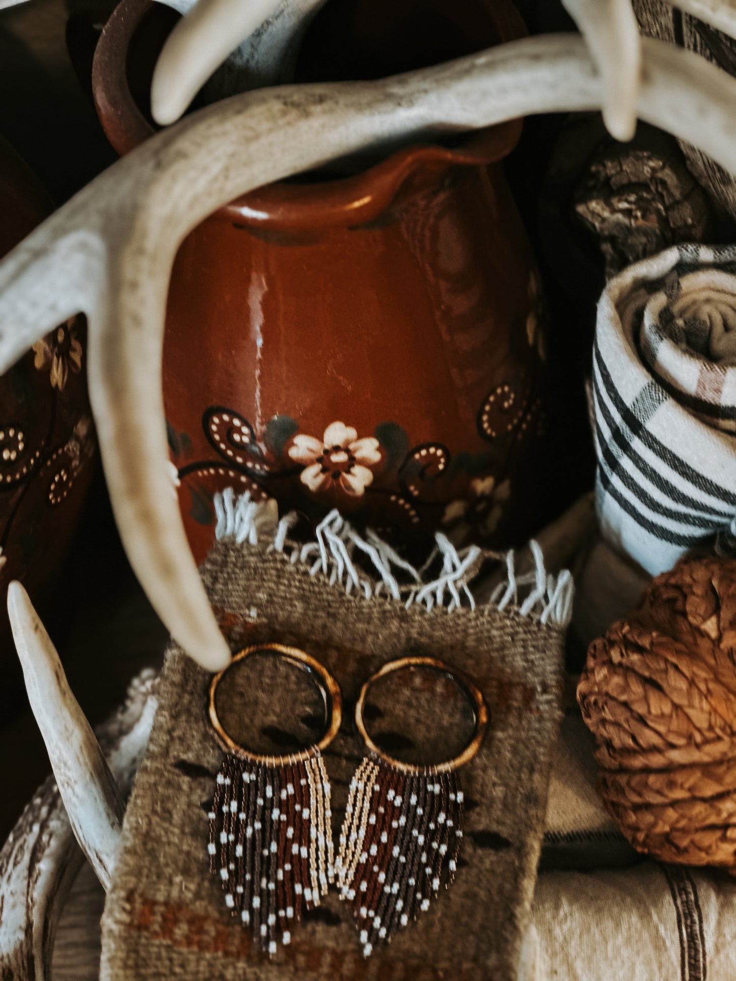 Burned Elk Antler Fawn Set-Warm Tones