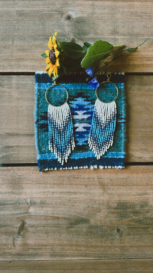 The Cosmos beaded hoop Set