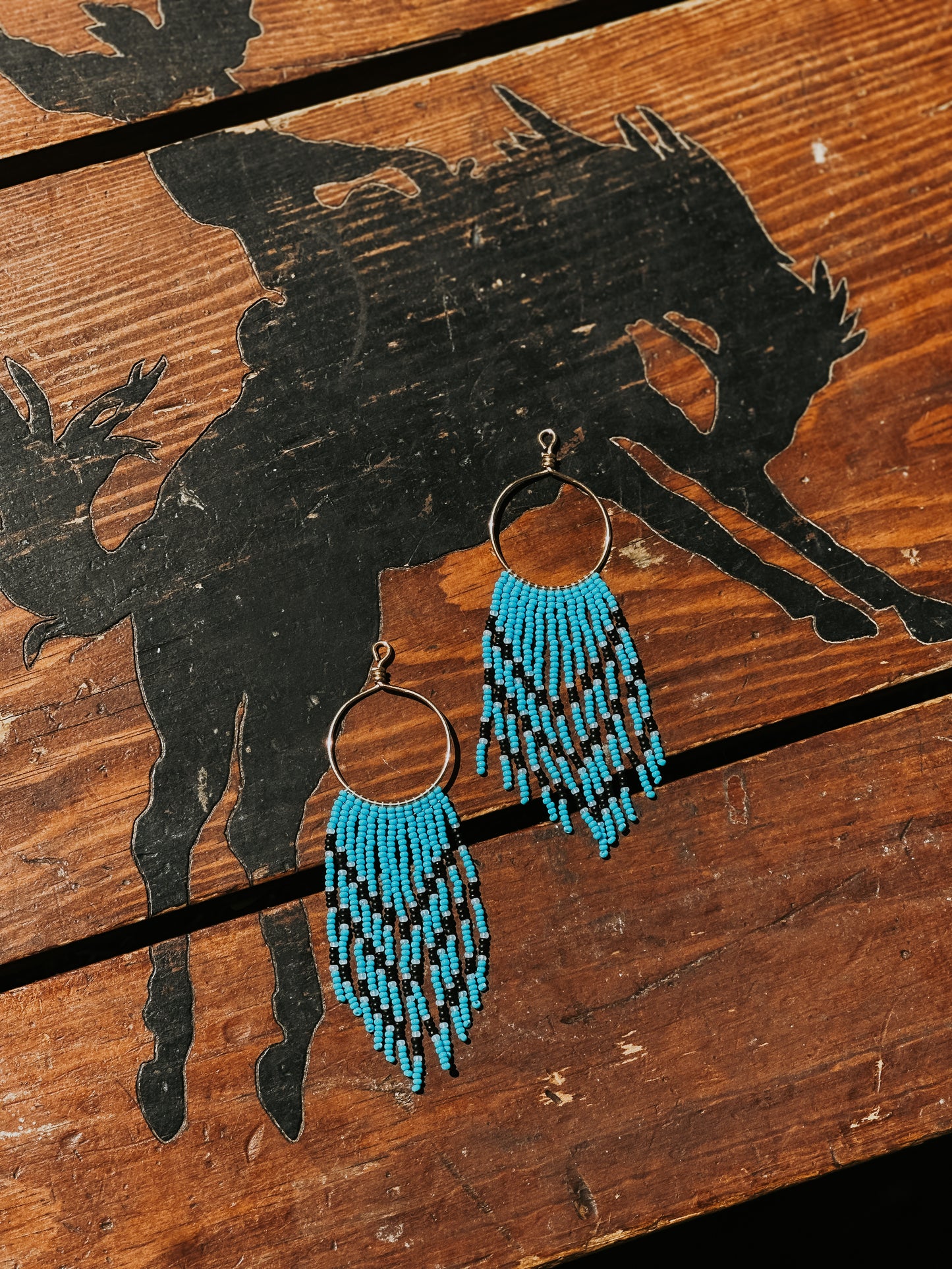 Moctezuma Beaded Hoops