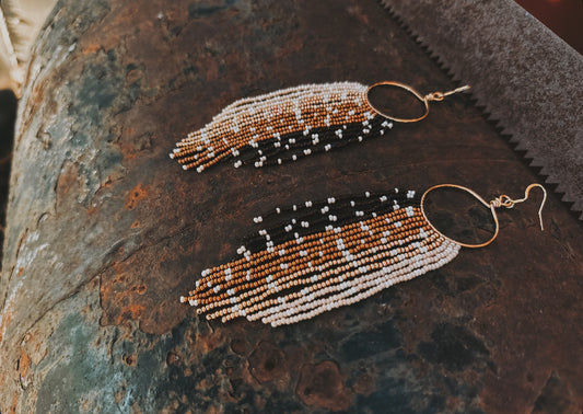 Mazatl fawn beaded hoop set-02