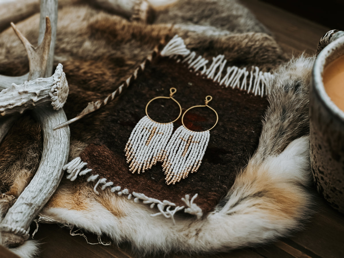 At the Cross Beaded Hoops