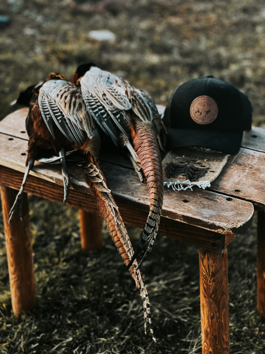 Pheasant beaded hoops- minis 02