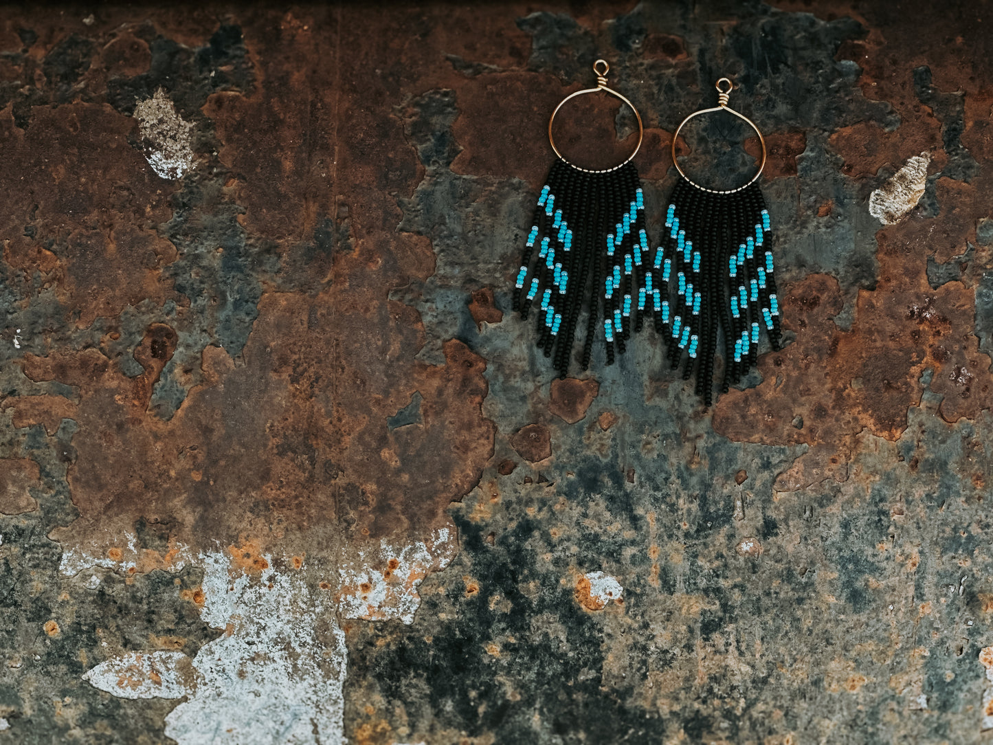 Moctezuma II beaded hoops