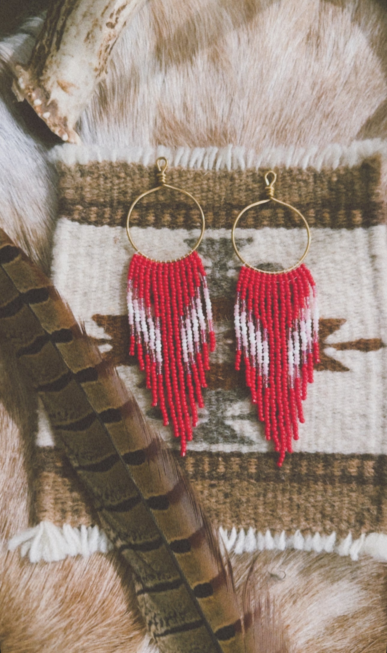 Beaded hoops- cowboy love