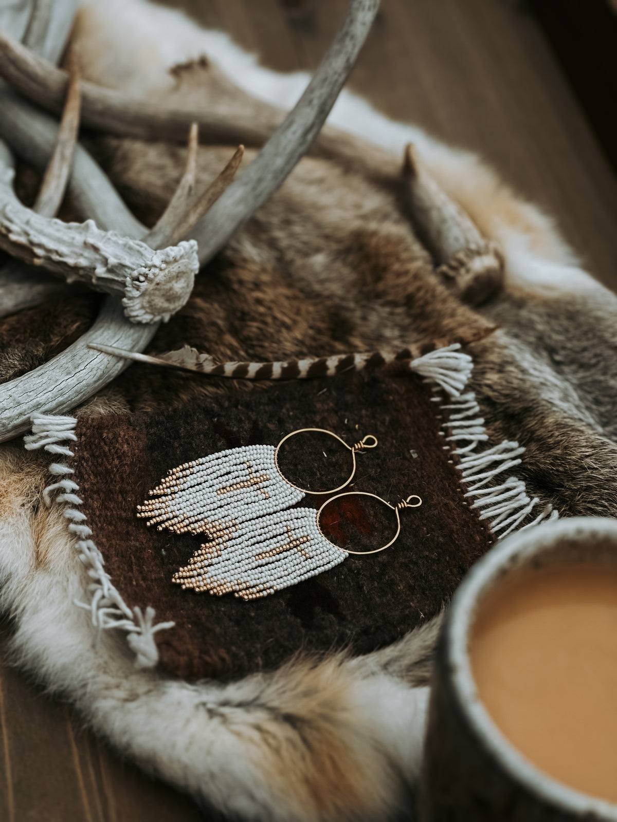 At the Cross Beaded Hoops