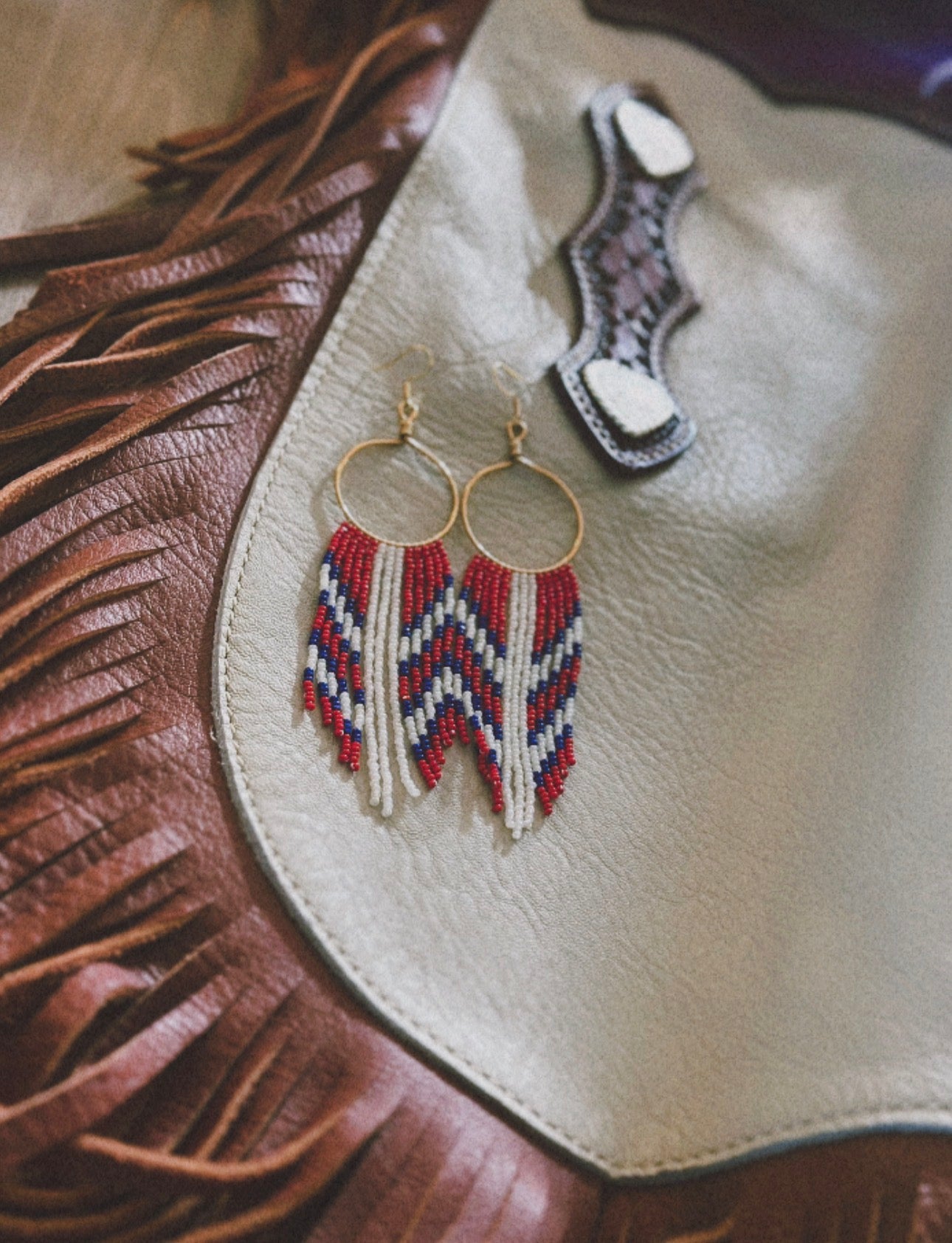 Bless the West Beaded Hoops