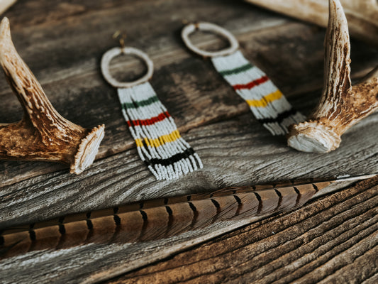 Elk Antler Glacier Blanket Fringe Set