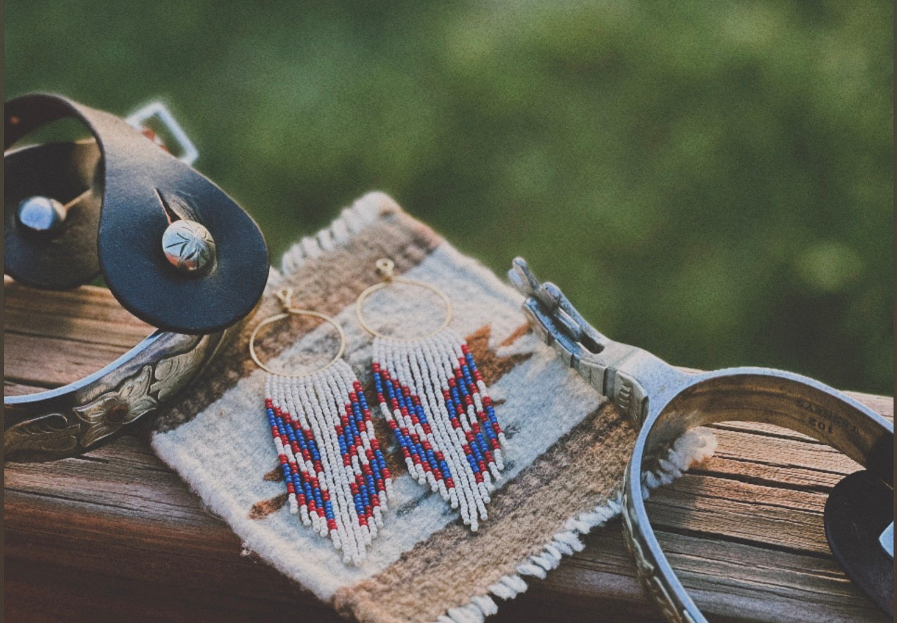The American beaded hoops