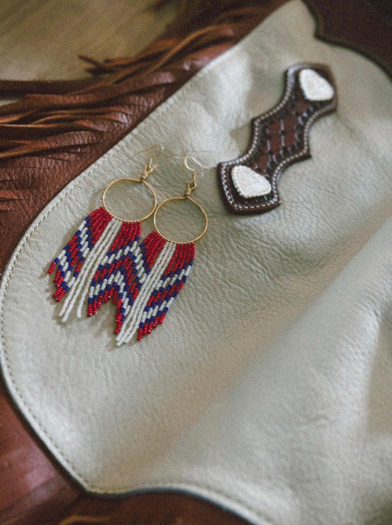 Bless the West Beaded Hoops