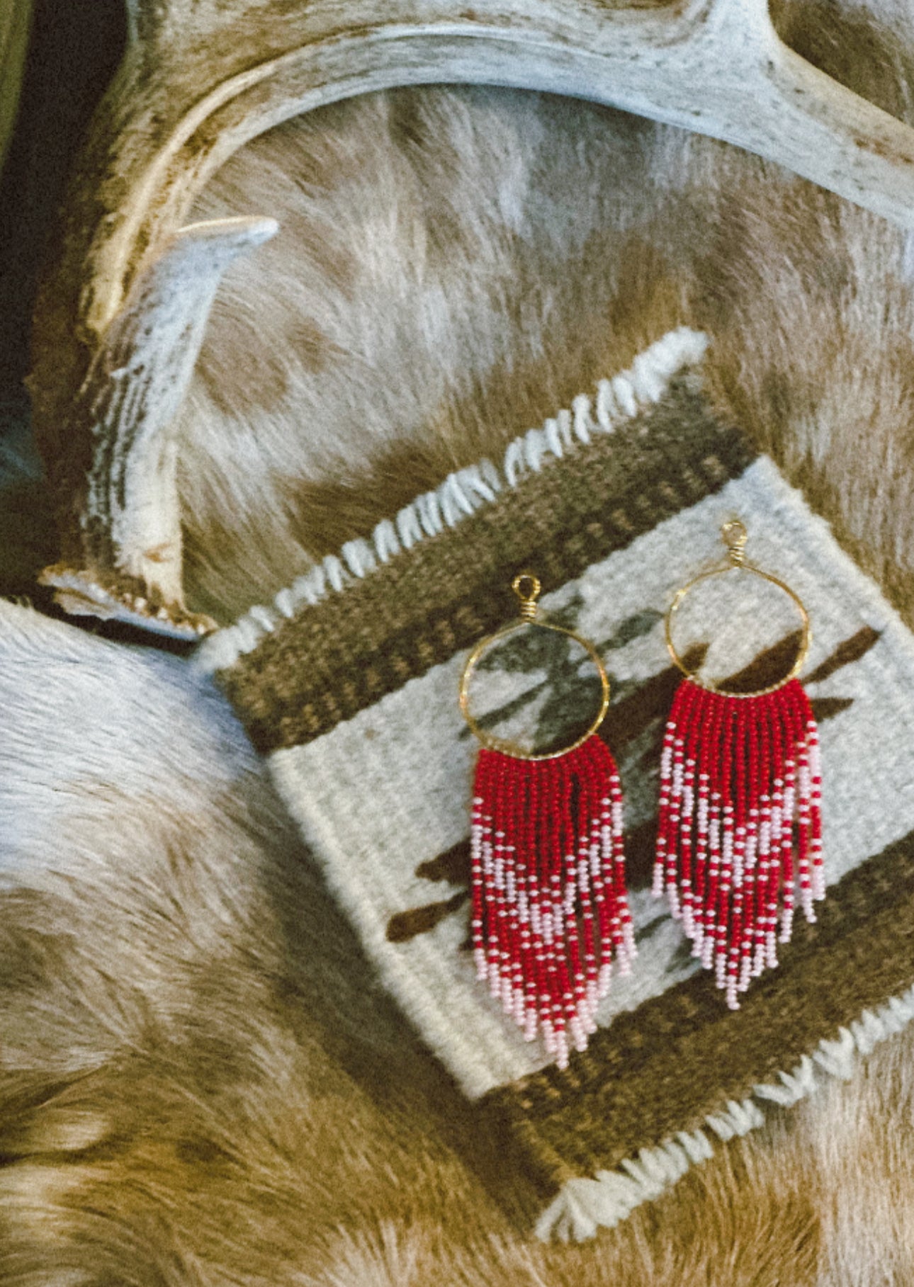 Valentine Beaded Hoops