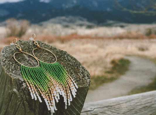 St. Patrick Beaded Hoops
